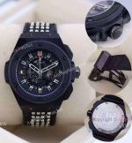 Replica Hublot King Power Solid Black Rubber Chronograph Watch - 2016 New